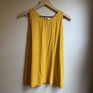Old Navy Yellow Dot Printed High-Neck Tank Top Women's XLarge (136)